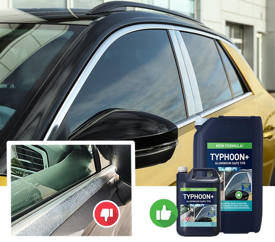 Typhoon+ is aluminium and plastic trim safe
